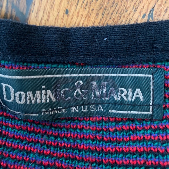 Vintage Christmas holiday sweater vest dominic and marie made in the usa - Picture 7 of 7